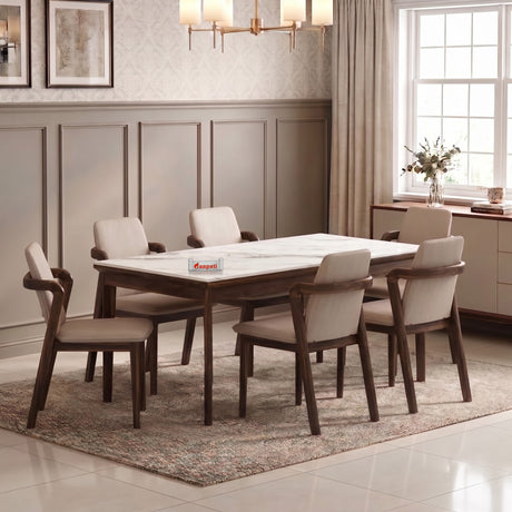 Watson Solid Sheesham Wood 6 Seater Dining Set - 3 Years Warranty