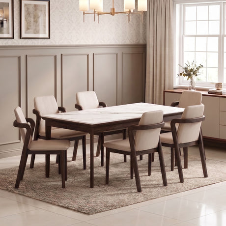 Watson Solid Sheesham Wood 6 Seater Dining Set - 3 Years Warranty