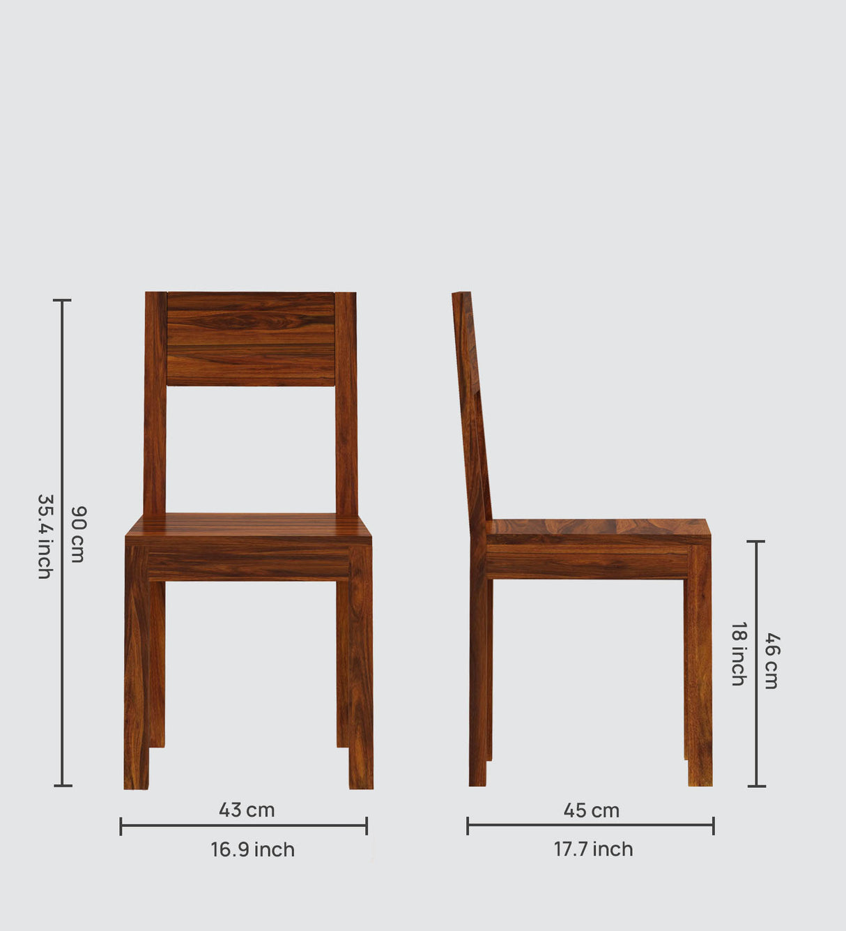 Swiss Solid Sheesham Wood 6 Seater Dining Table Set - 3 Years Warranty