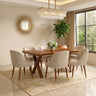 MARTIN Solid Sheesham Wood 6 Seater Dining Table Set - 3 Years Warranty