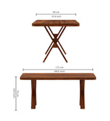 MARTIN Solid Sheesham Wood 6 Seater Dining Table Set - 3 Years Warranty