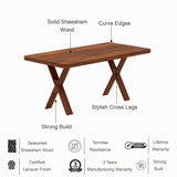 MARTIN Solid Sheesham Wood 6 Seater Dining Table Set - 3 Years Warranty