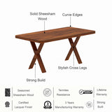 MARTIN Solid Sheesham Wood 6 Seater Dining Table - 3 Years Warranty