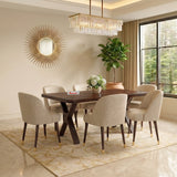 MARTIN Solid Sheesham Wood 6 Seater Dining Table Set - 3 Years Warranty
