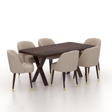 MARTIN Solid Sheesham Wood 6 Seater Dining Table Set - 3 Years Warranty