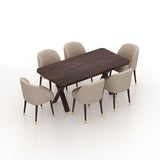 MARTIN Solid Sheesham Wood 6 Seater Dining Table Set - 3 Years Warranty