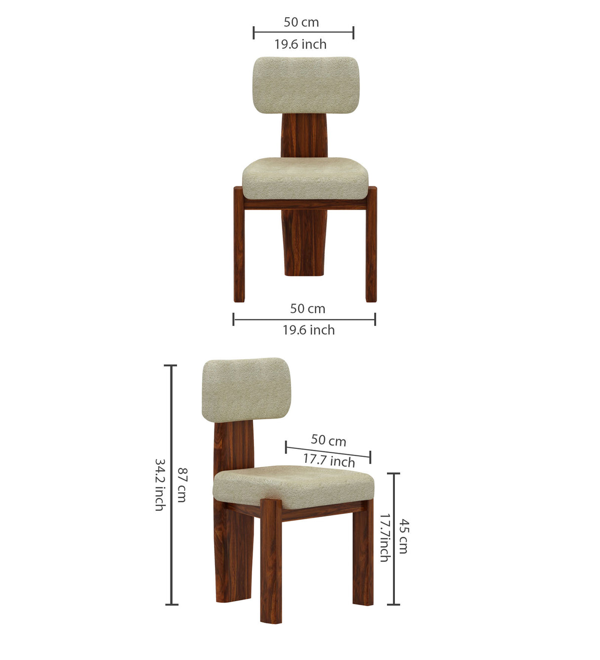 CHICAGO Solid Sheesham Wood 6 Seater Dining Table Set - 3 Years Warranty