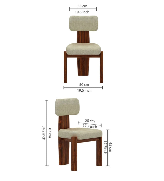 CHICAGO Solid Sheesham Wood Office/Study/Dining Chair - 3 Years Warranty