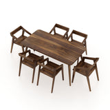Emporio Solid Sheesham Wood 6 Seater Dining Table Set - 3 Years Warranty