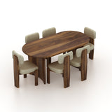 CHICAGO Solid Sheesham Wood 6 Seater Dining Table Set - 3 Years Warranty