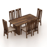 Vegator Solid Sheesham Wood 6 Seater Dining Table Set - 3 Years Warranty