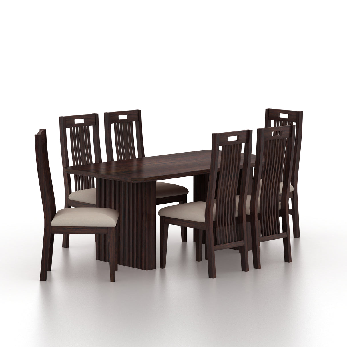 Vegator Solid Sheesham Wood 6 Seater Dining Table Set - 3 Years Warranty