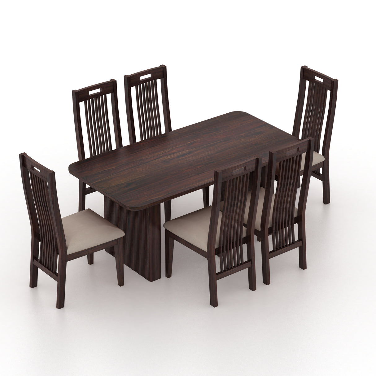 Vegator Solid Sheesham Wood 6 Seater Dining Table Set - 3 Years Warranty