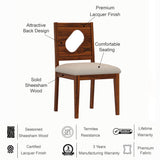 RAFEL Solid Sheesham Wood 6 Seater Dining Table Set - 3 Years Warranty