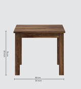 Cairo Solid Sheesham Wood Square 4 Seater Dining Table Set - 3 Years Warranty