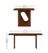 RAFEL Solid Sheesham Wood 6 Seater Dining Table - 3 Years Warranty