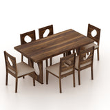 RAFEL Solid Sheesham Wood 6 Seater Dining Table Set - 3 Years Warranty