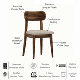 Lazio Solid Sheesham Wood Office/Study/Dining Chair - 3 Years Warranty