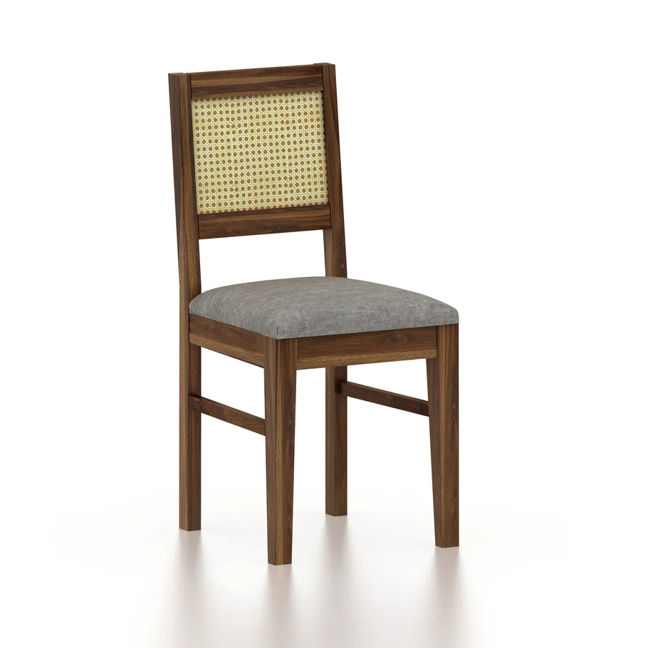 Syrus Rattan Solid Sheesham Wood Office/Study/Dining Chair - 3 Years Warranty