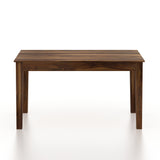 Syrus Rattan Solid Sheesham Wood 6 Seater Dining Table Set- 3 Years Warranty