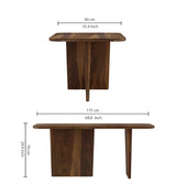 Lazio Solid Sheesham Wood 6 Seater Dining Table - 3 Years Warranty