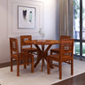 Cairo Oval Solid Sheesham Wood 4 Seater Dining Table Set - 3 Years Warranty