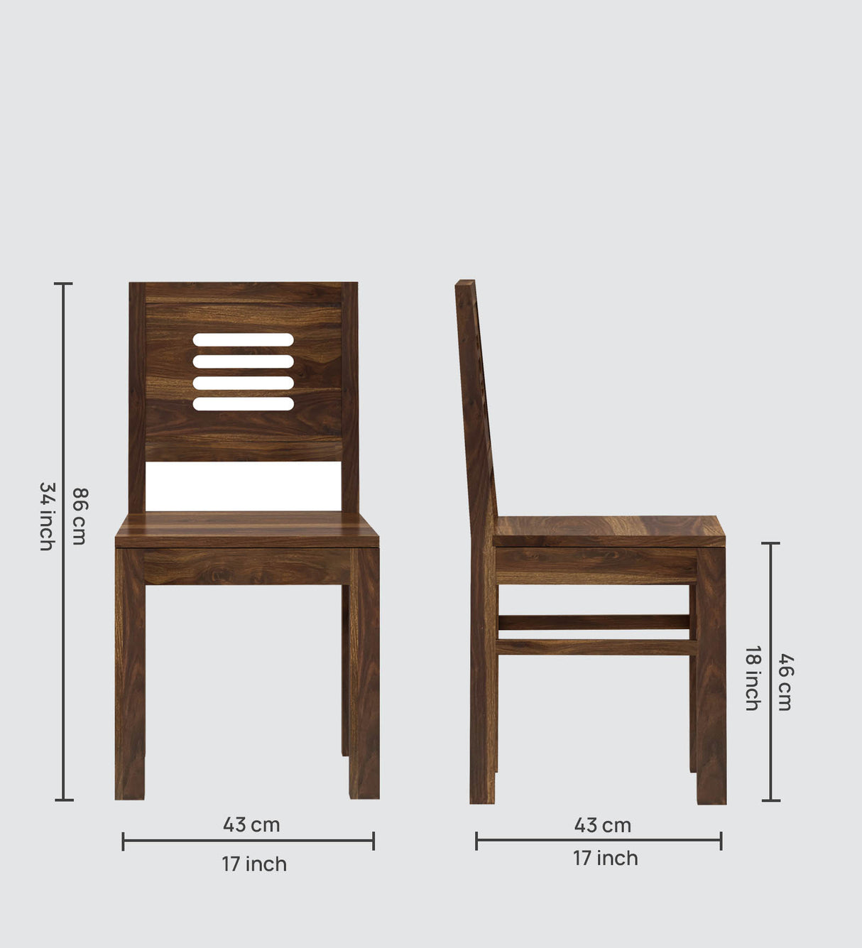 Cairo Oval Solid Sheesham Wood 4 Seater Dining Table Set - 3 Years Warranty