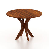 Maurus Oval Solid Sheesham Wood 4 Seater Dining Table - 3 Years Warranty