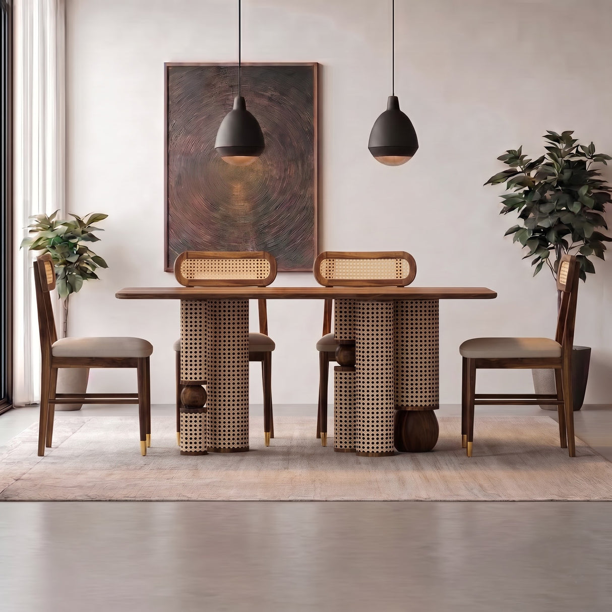 Naptune Solid Sheesham Wood 6 Seater Dining Set - 3 Years Warranty