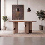 Naptune Solid Sheesham Wood 6 Seater Dining Table - 3 Years Warranty