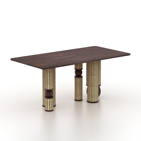 Naptune Solid Sheesham Wood 6 Seater Dining Table - 3 Years Warranty