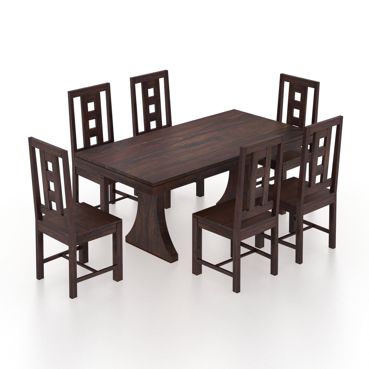 Merin Solid Sheesham Wood 6 Seater Dining Table Set - 3 Years Warranty