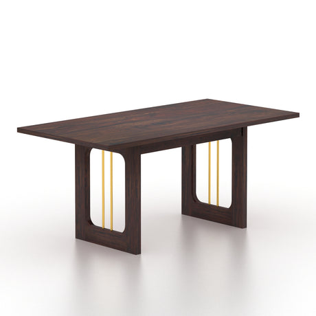 Edin Solid Sheesham Wood 6 Seater Dining Table - 3 Years Warranty