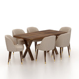 MARTIN Solid Sheesham Wood 6 Seater Dining Table Set - 3 Years Warranty
