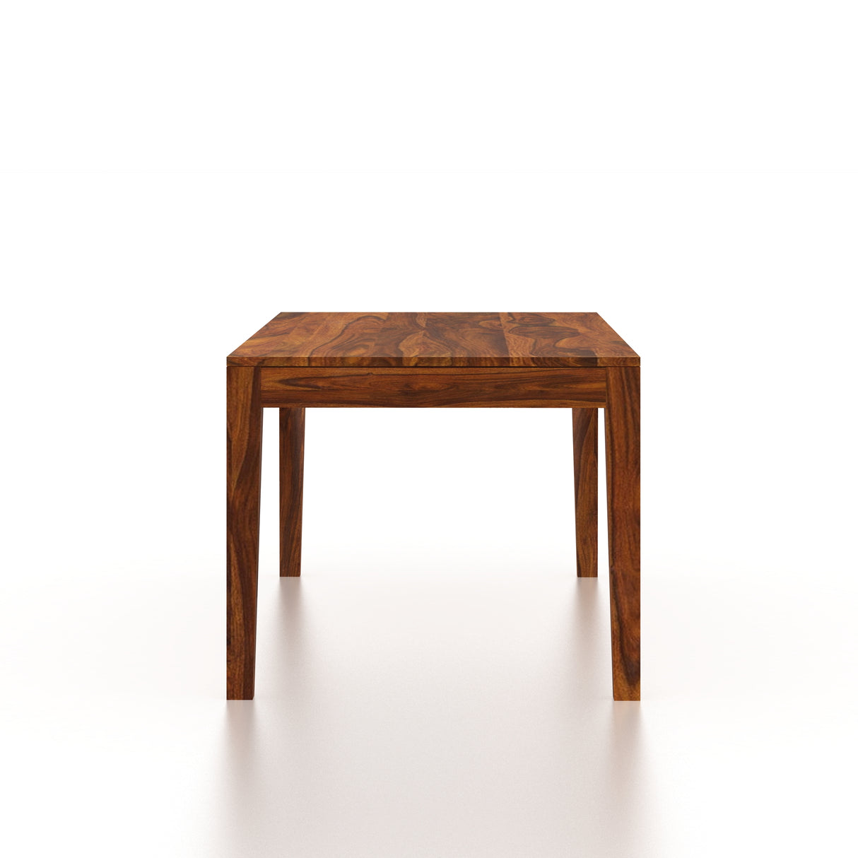 Nirvana Solid Sheesham Wood 6 Seater Dining Table Set With Upholstered Chairs- 3 Years Warranty