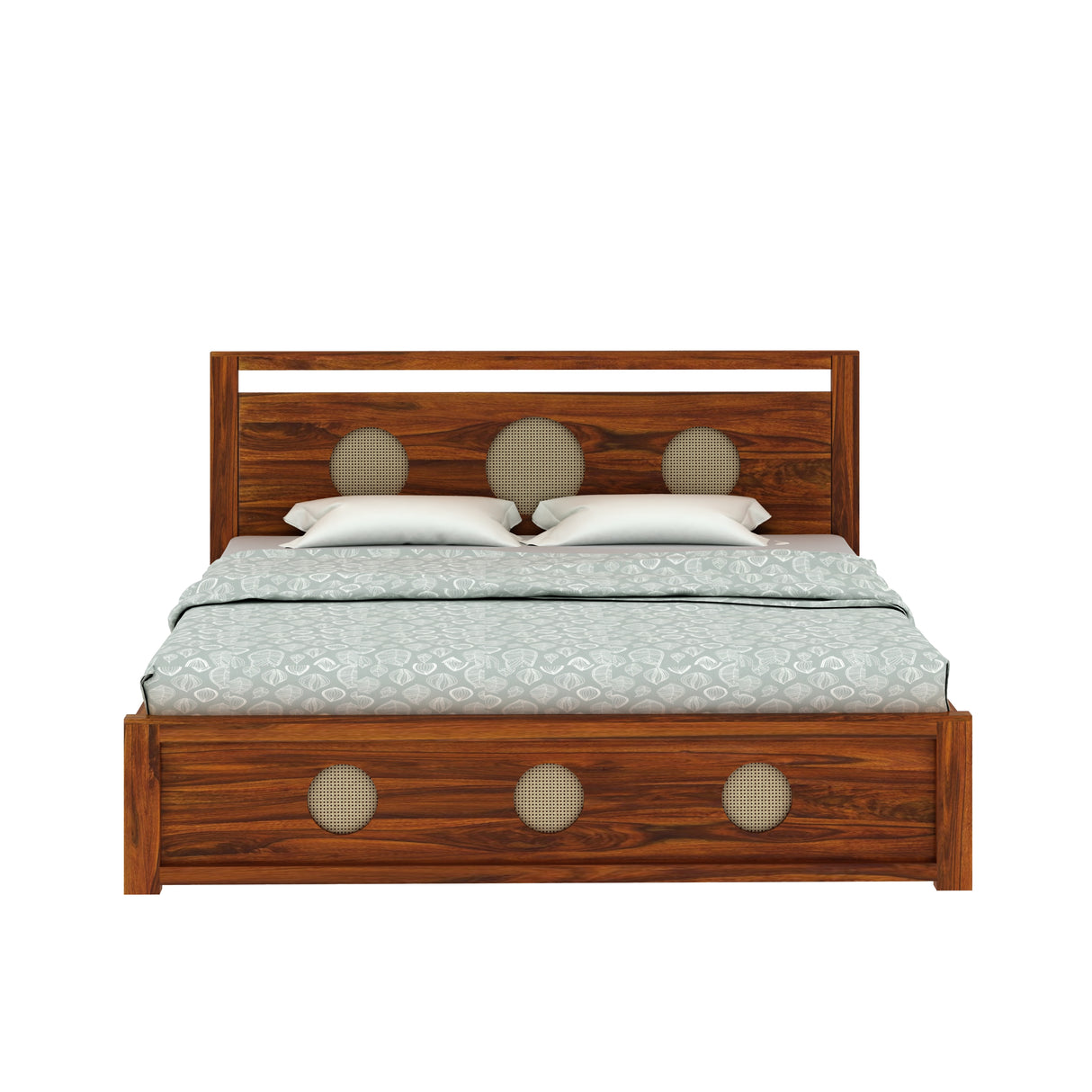 Cosmos Solid Sheesham Wood Bed With Box Storage - 3 years Warranty