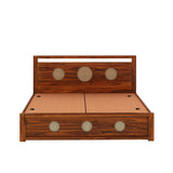 Cosmos Solid Sheesham Wood Bed With Box Storage - 3 years Warranty