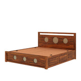 Cosmos Solid Sheesham Wood Bed With Box Storage - 3 years Warranty