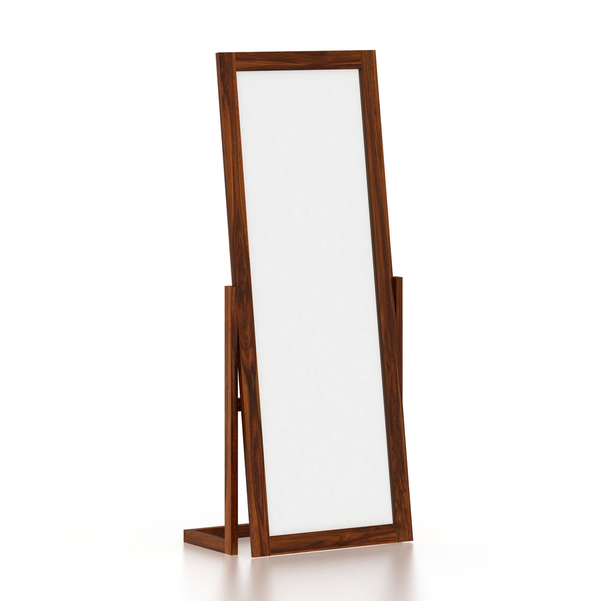 Euro Solid Sheesham Wood Standing Mirror - 3 Years Warranty