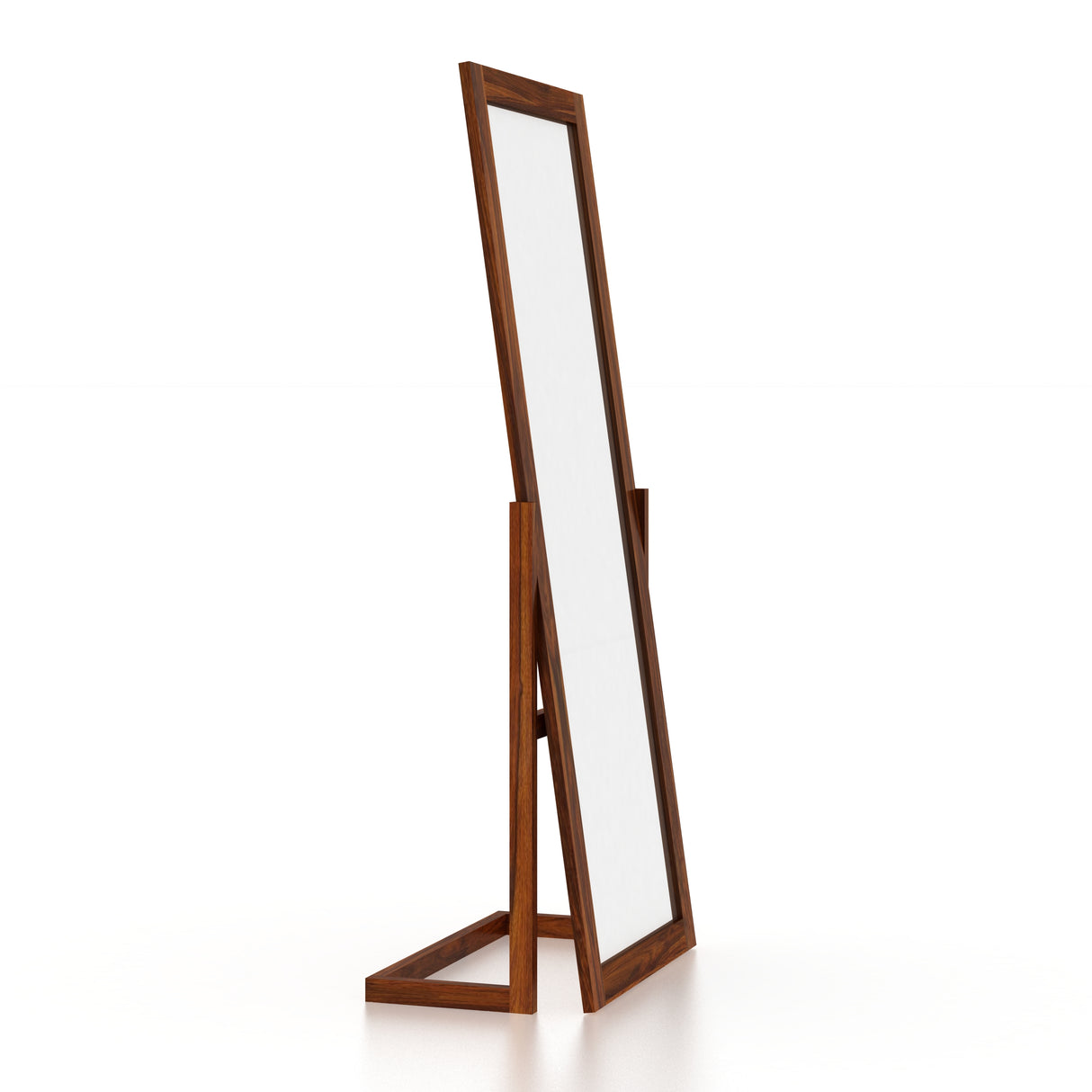 Euro Solid Sheesham Wood Standing Mirror - 3 Years Warranty