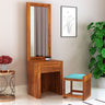 Victoria Solid Sheesham Wood Dressing Table With Stool and Mirror -  3 years Warranty
