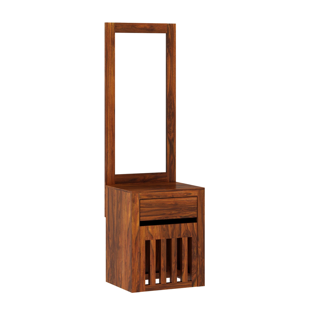 Victoria Solid Sheesham Wood Dressing Table With Stool and Mirror -  3 years Warranty