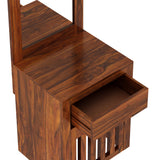 Victoria Solid Sheesham Wood Dressing Table With Stool and Mirror -  3 years Warranty