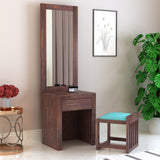 Victoria Solid Sheesham Wood Dressing Table With Stool and Mirror -  1 Year Warranty