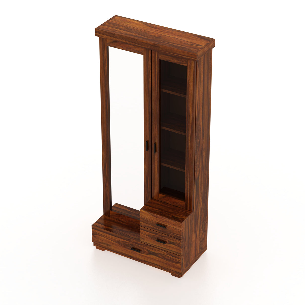 RAYON Solid Sheesham Wood Dressing Table With Cabinet - 3 Years Warranty