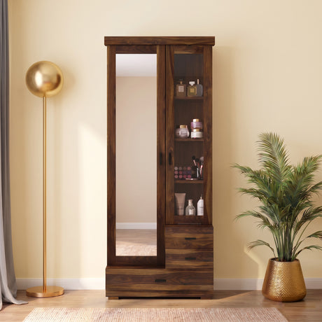 RAYON Solid Sheesham Wood Dressing Table With Cabinet - 3 Years Warranty