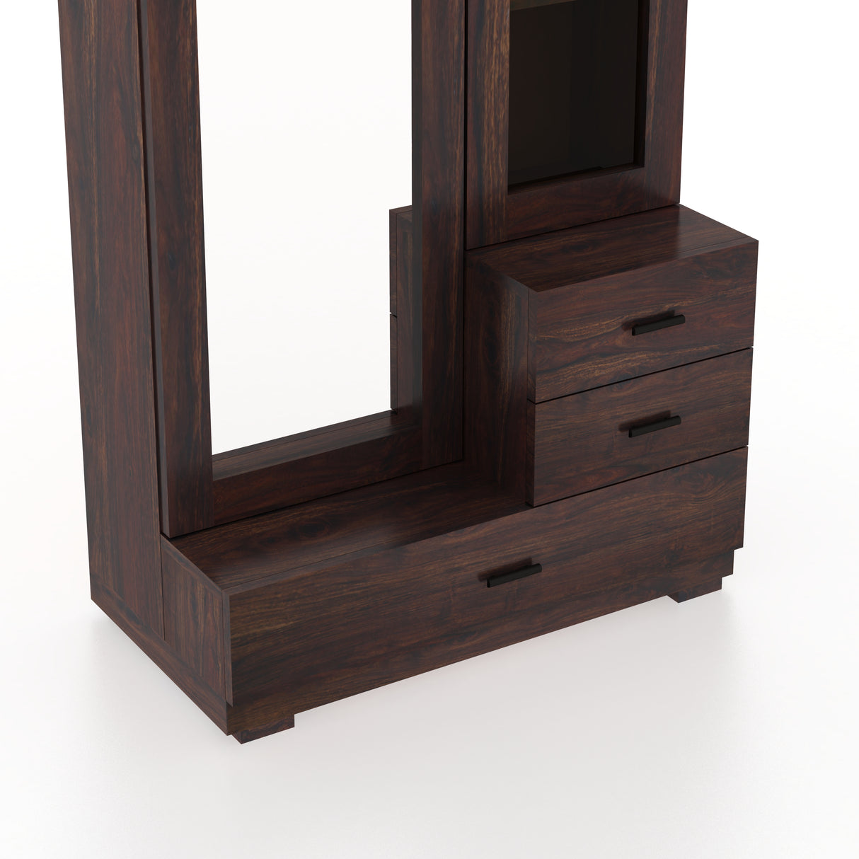 RAYON Solid Sheesham Wood Dressing Table With Cabinet - 3 Years Warranty