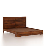 Live Solid Sheesham Wood Edge Bed - 3 Years Warranty