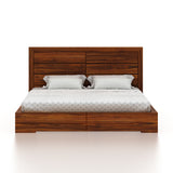 Live Solid Sheesham Wood Edge Bed - 3 Years Warranty