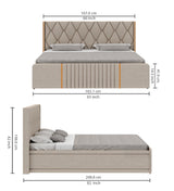 Archer Upholstered Bed With Box Storage - 12 Months Warranty(LUXE EDITION)
